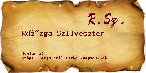 Rázga Szilveszter névjegykártya